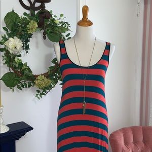 NWOT Kenzie red/blue striped dress.